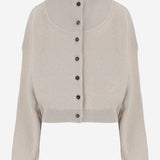 CARDIGAN IN MISTO LANA STRETCH CON COLLO ALTO CDW00830AK00276 130 JACQUEMUS 