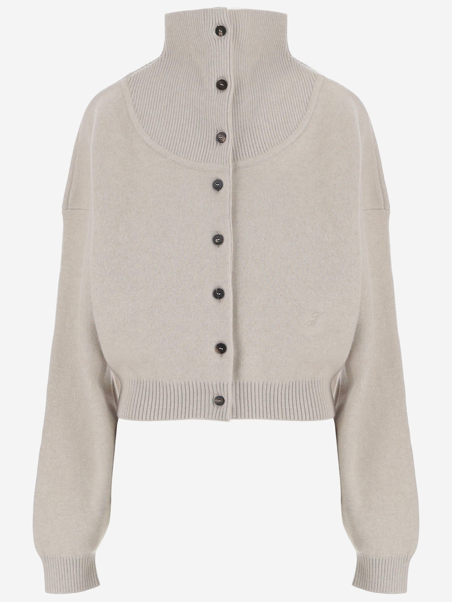 CARDIGAN IN MISTO LANA STRETCH CON COLLO ALTO CDW00830AK00276 130 JACQUEMUS 