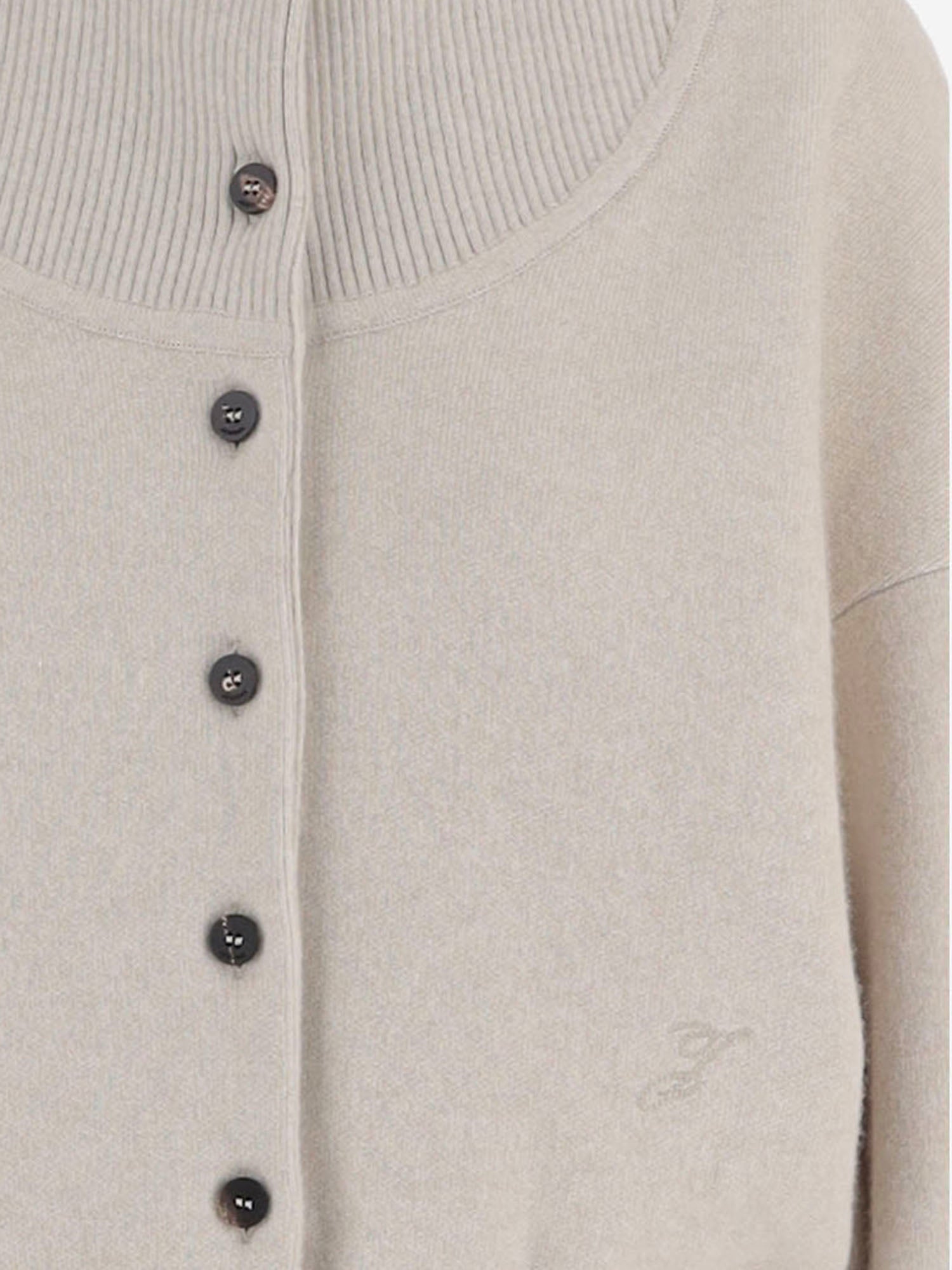 CARDIGAN IN MISTO LANA STRETCH CON COLLO ALTO CDW00830AK00276 130 JACQUEMUS 