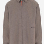 CAMICIA FLASH IN LANA CON ZIP SHM00644AW00862 150 JACQUEMUS 