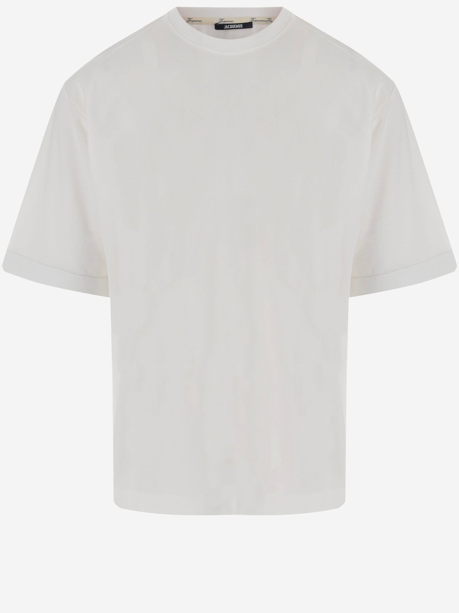 T-SHIRT IN JERSEY DI CARTA CON LOGO TSM00578AJ00254 100 JACQUEMUS 