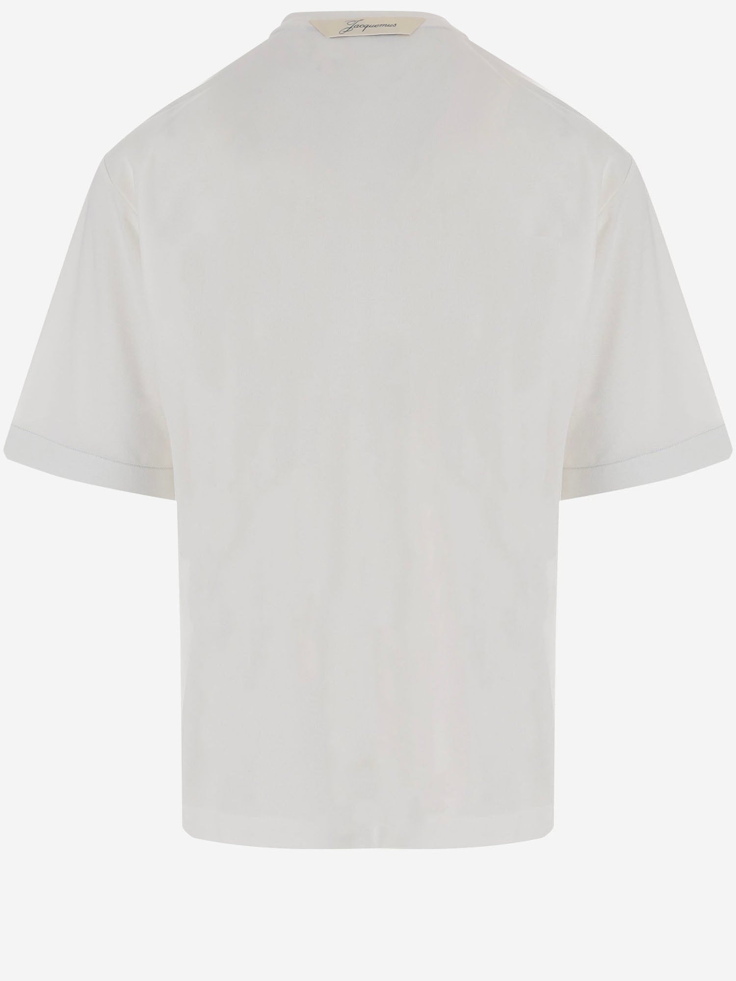 T-SHIRT IN JERSEY DI CARTA CON LOGO TSM00578AJ00254 100 JACQUEMUS 