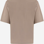 T-SHIRT IN JERSEY DI CARTA CON LOGO TSM00578AJ00254 150 JACQUEMUS 