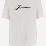 T-SHIRT IN COTONE CON LOGO TSM00639AJ00289 100 JACQUEMUS 