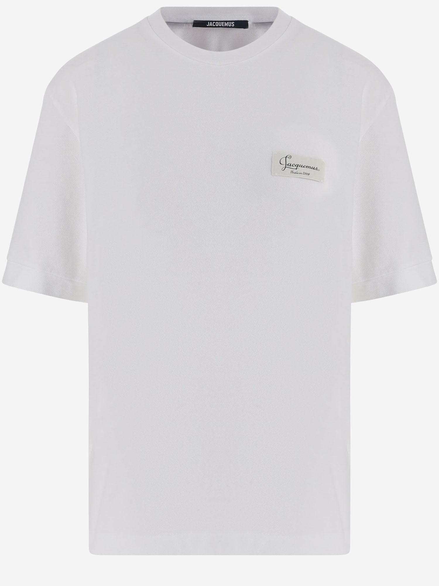 T-SHIRT IN COTONE CON LOGO TSU00329AJ00327 100 JACQUEMUS 
