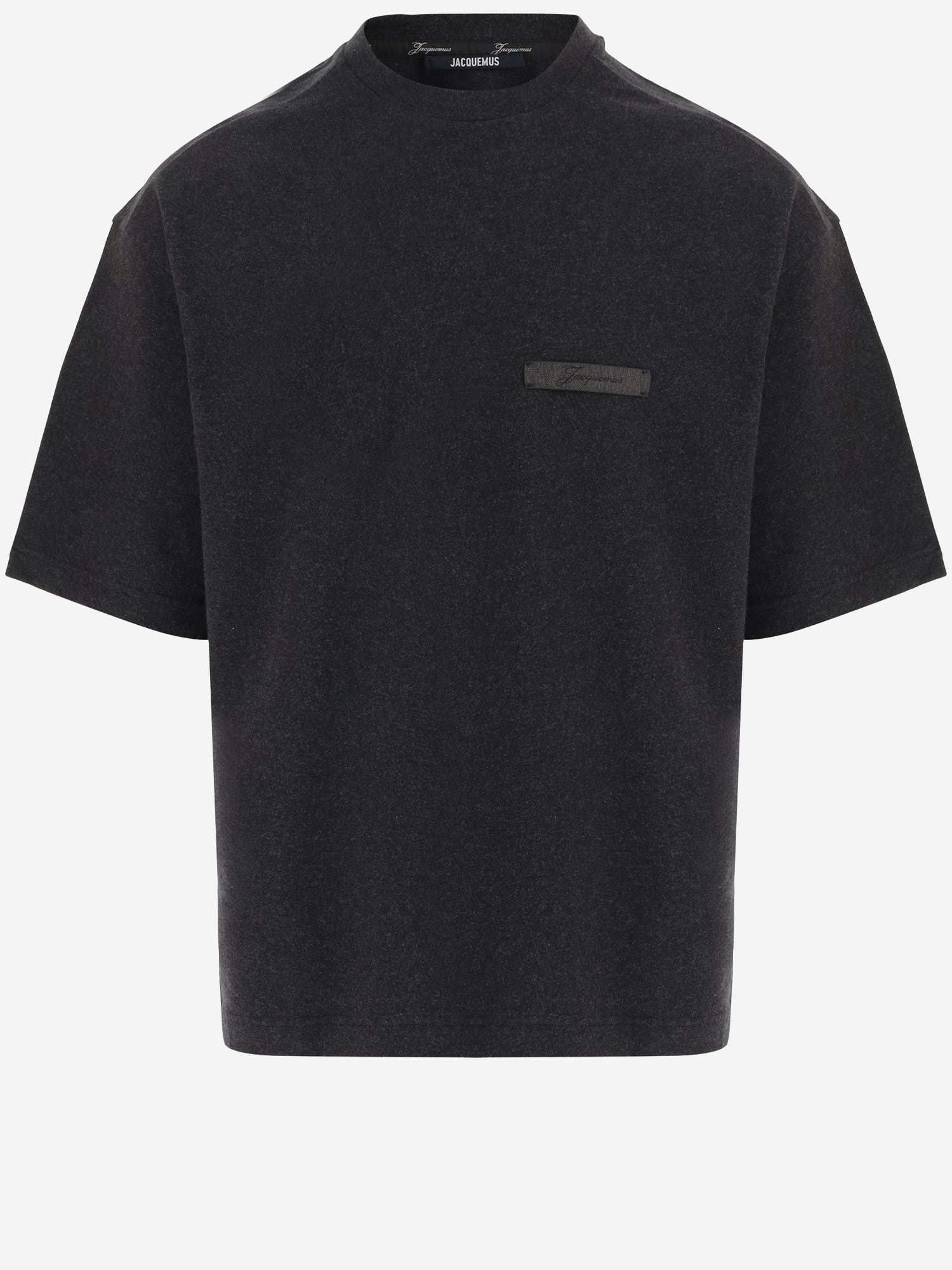 T-SHIRT IN COTONE CON LOGO TSU00345AJ00327 970 JACQUEMUS 