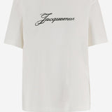 T-SHIRT IN COTONE CON LOGO TSW00596AJ00289 100 JACQUEMUS 