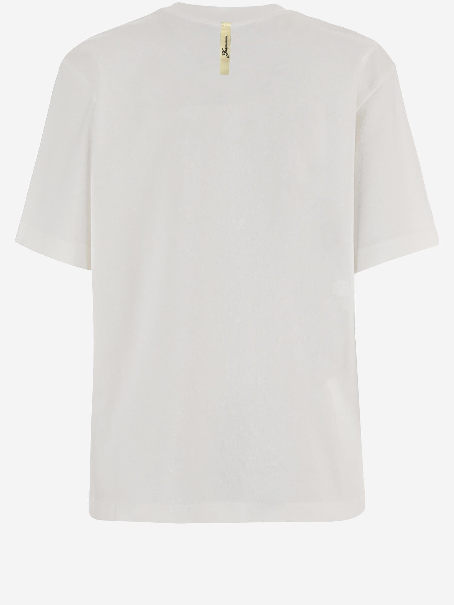 T-SHIRT IN COTONE CON LOGO TSW00596AJ00289 100 JACQUEMUS 