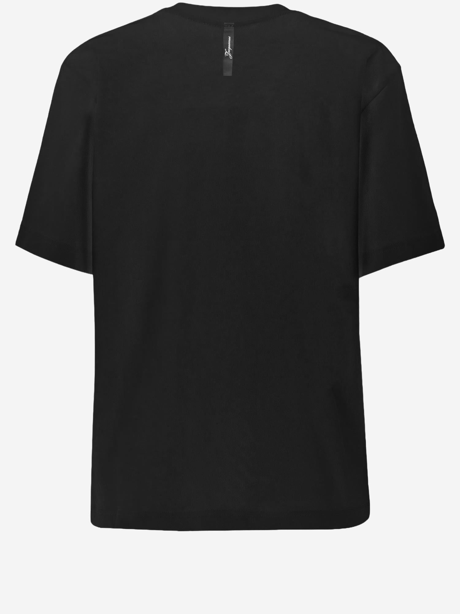T-SHIRT IN COTONE CON LOGO TSW00596AJ00289 990 JACQUEMUS 