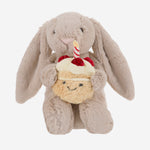 PELUCHE A FORMA DI CONIGLIO CON TORTA DI COMPLEANNO BAS3BEBB  JELLYCAT KIDS 
