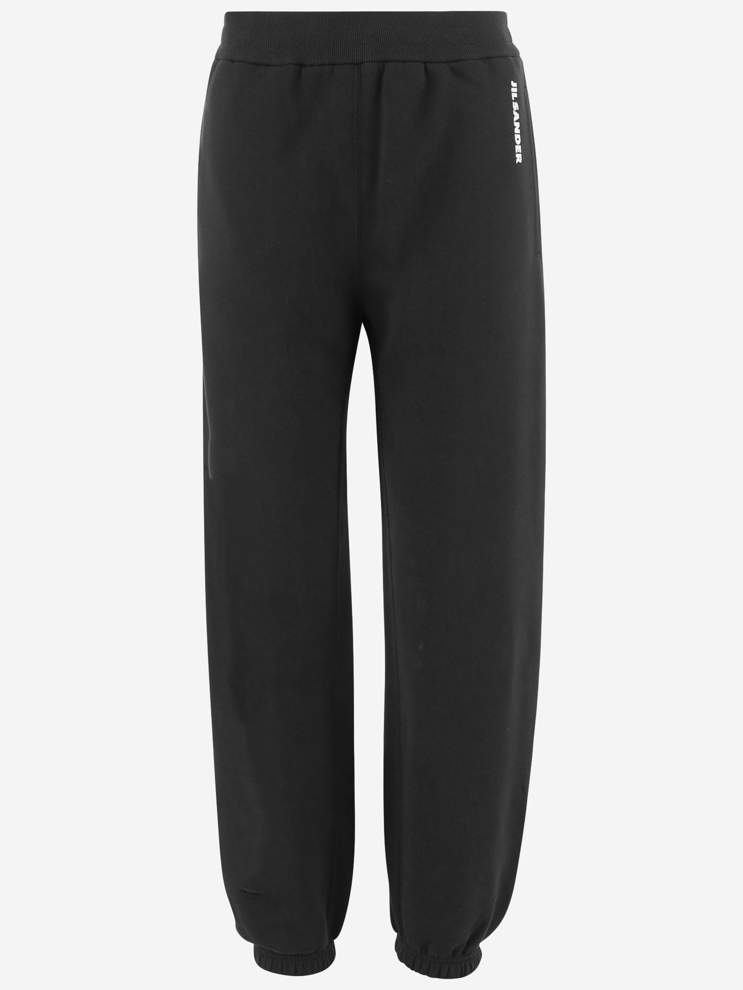 PANTALONI IN COTONE CON LOGO J02KA0424 J20128001 JIL SANDER 