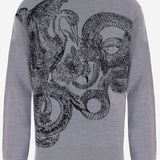 MAGLIONE IN MISTO LANA CON STAMPA 81OAFM09 CMN78827 JUST CAVALLI 