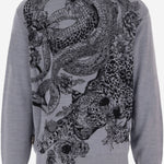 MAGLIONE IN MISTO LANA CON STAMPA 81OAFM09 CMN78827 JUST CAVALLI 