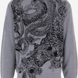 MAGLIONE IN MISTO LANA CON STAMPA 81OAFM09 CMN78827 JUST CAVALLI 