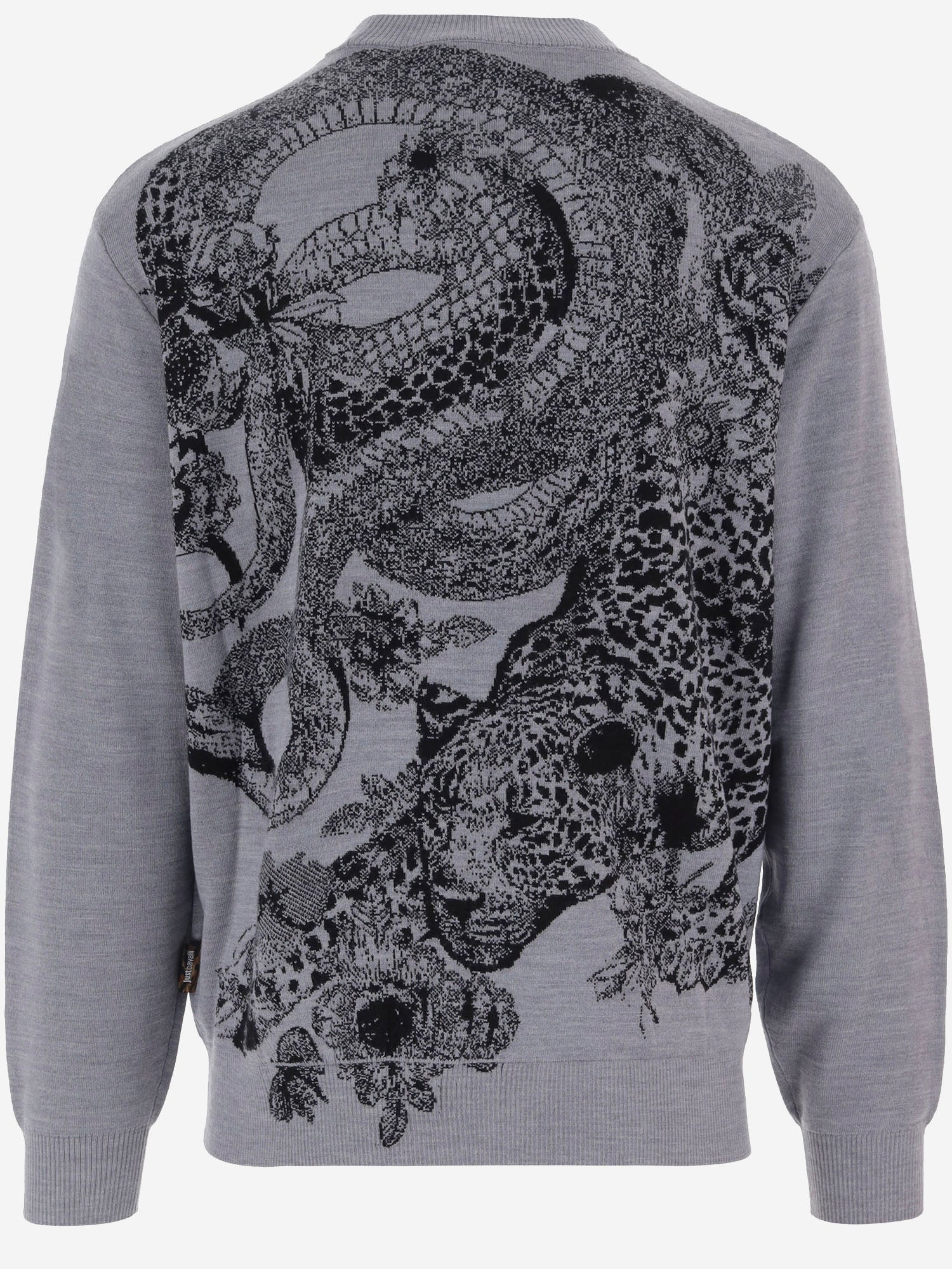 MAGLIONE IN MISTO LANA CON STAMPA 81OAFM09 CMN78827 JUST CAVALLI 