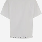 T-SHIRT IN COTONE CON STAMPA LOGO 81OAHE04 CJ118004 JUST CAVALLI 
