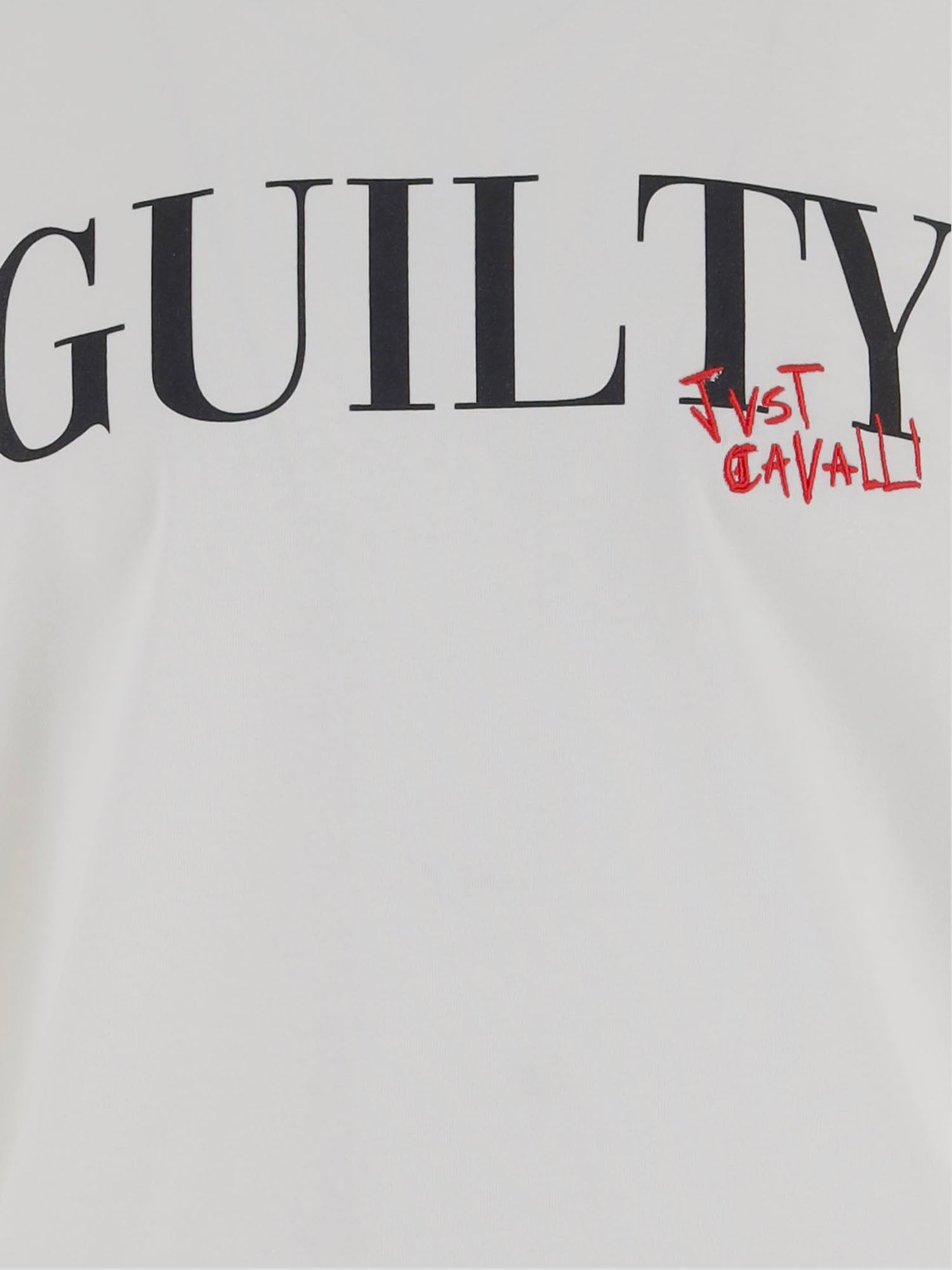 T-SHIRT IN COTONE CON STAMPA LOGO 81OAHE04 CJ118004 JUST CAVALLI 