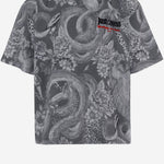 T-SHIRT IN COTONE CON STAMPA LOGO 81OAHE29 CJ118V83 JUST CAVALLI 
