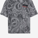 T-SHIRT IN COTONE CON STAMPA LOGO 81OAHE29 CJ118V83 JUST CAVALLI 