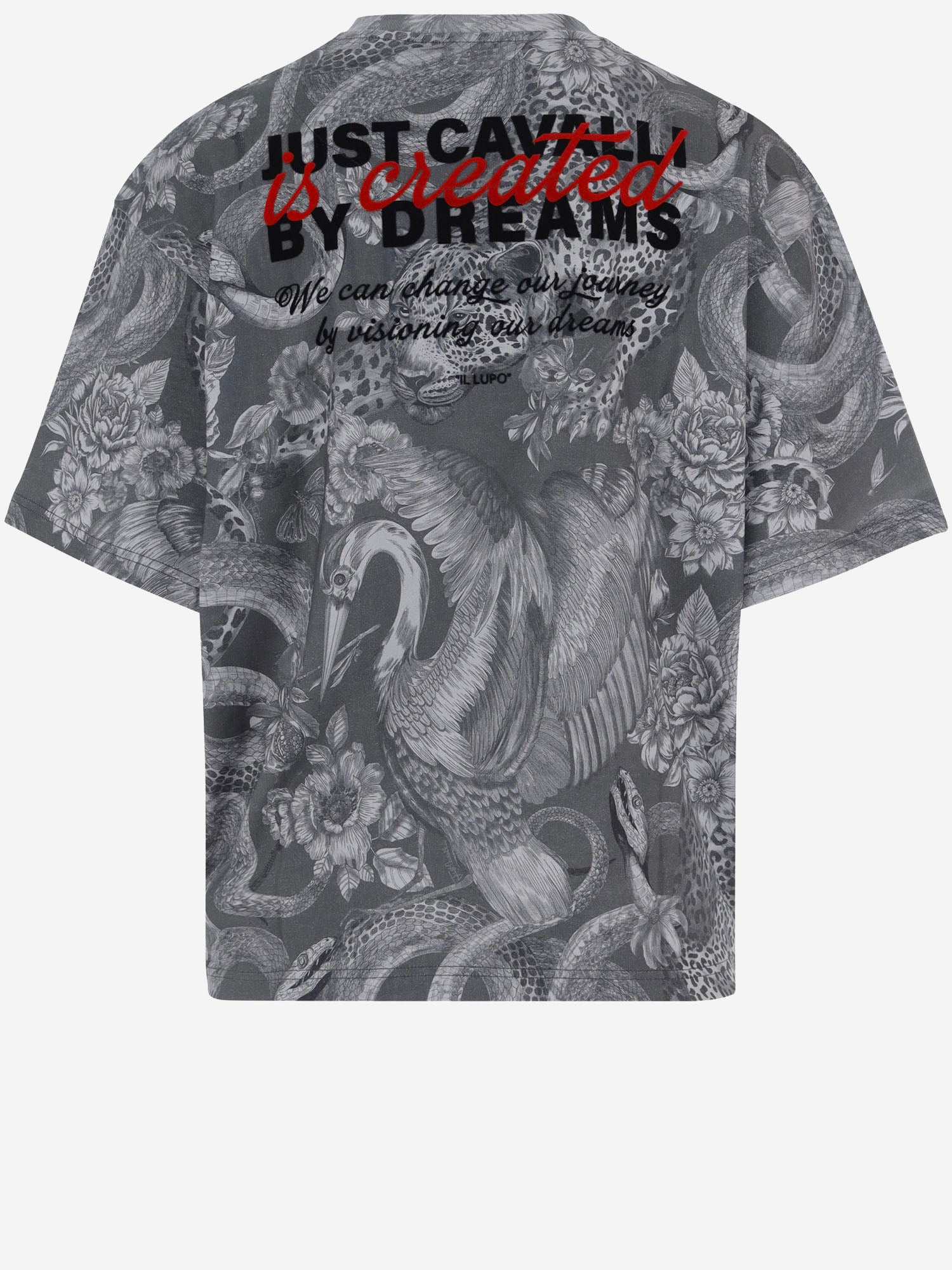 T-SHIRT IN COTONE CON STAMPA LOGO 81OAHE29 CJ118V83 JUST CAVALLI 