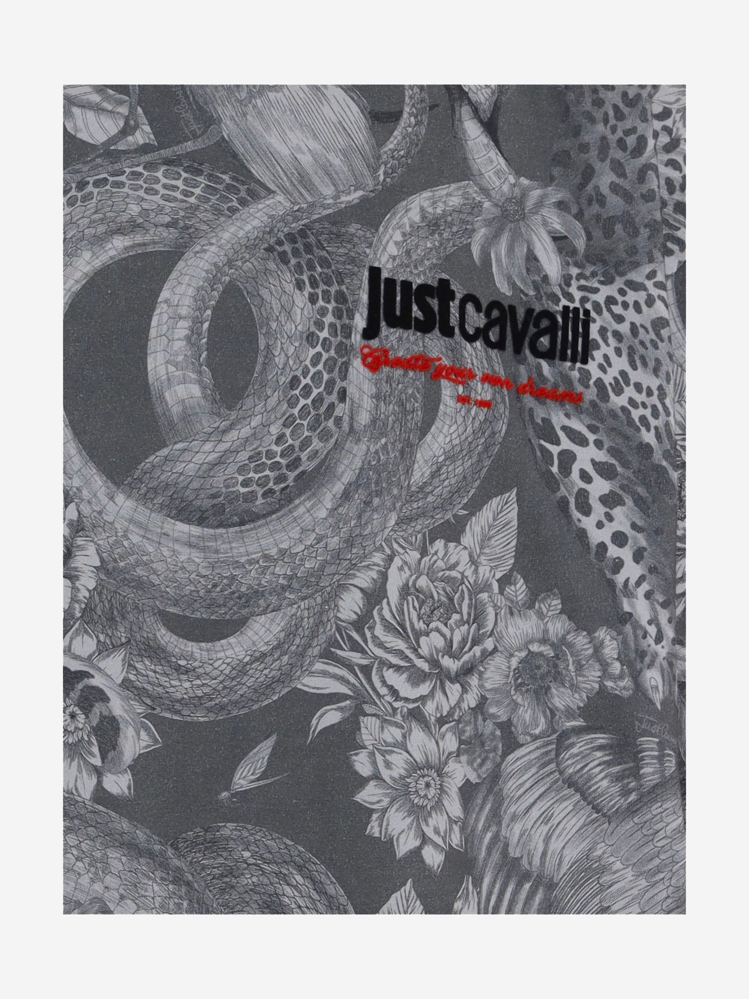 T-SHIRT IN COTONE CON STAMPA LOGO 81OAHE29 CJ118V83 JUST CAVALLI 