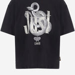 T-SHIRT IN COTONE CON STAMPA LOGO 81OAHT05 CJ518899 JUST CAVALLI 