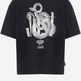 T-SHIRT IN COTONE CON STAMPA LOGO 81OAHT05 CJ518899 JUST CAVALLI 