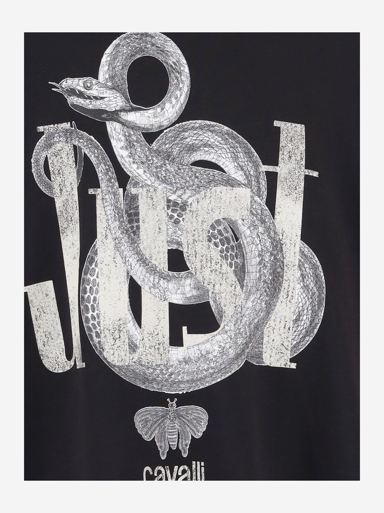 T-SHIRT IN COTONE CON STAMPA LOGO 81OAHT05 CJ518899 JUST CAVALLI 