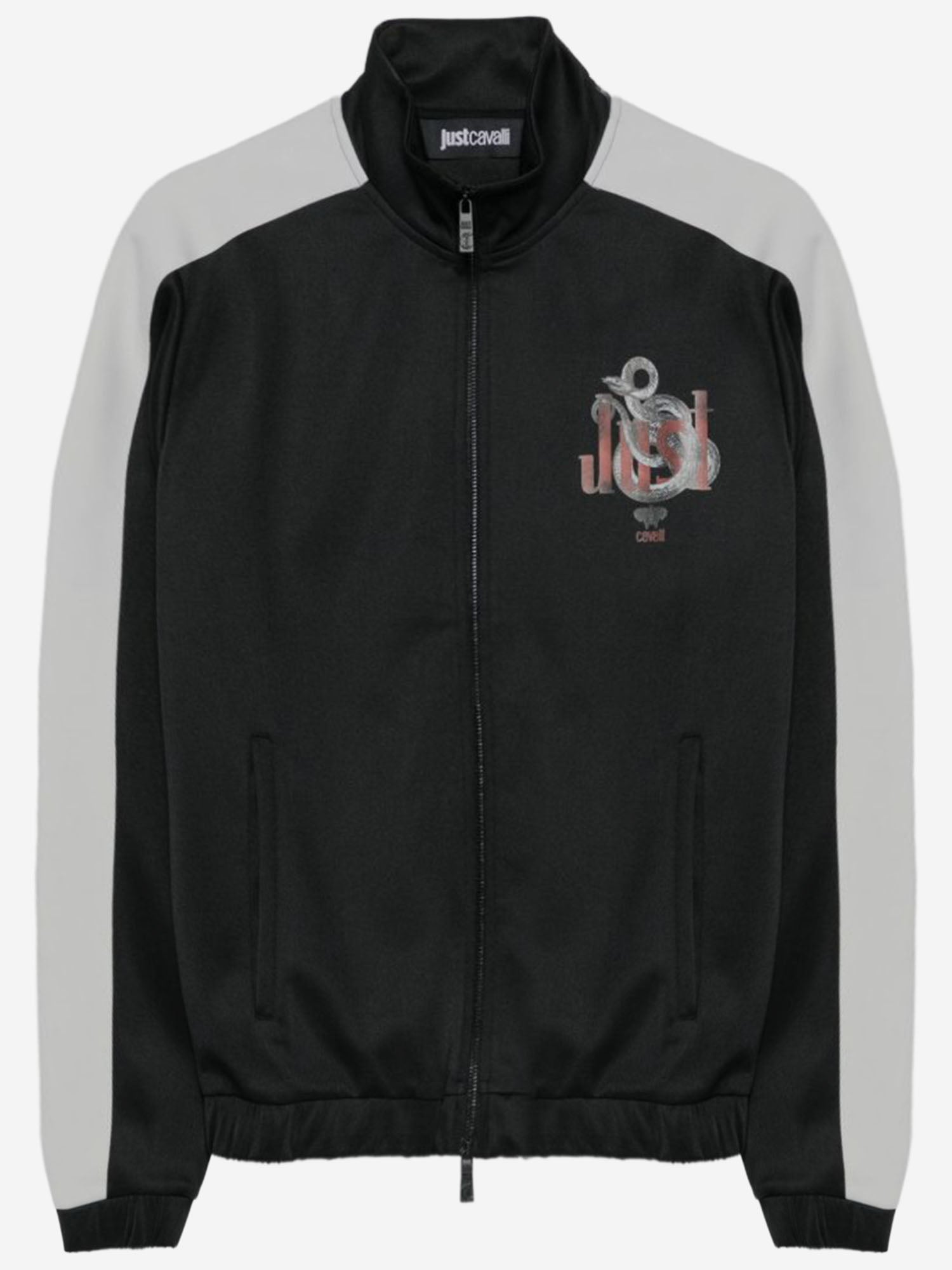 FELPA IN TESSUTO TECNICO CON ZIP E LOGO 81OAIE34 CF120899 JUST CAVALLI 