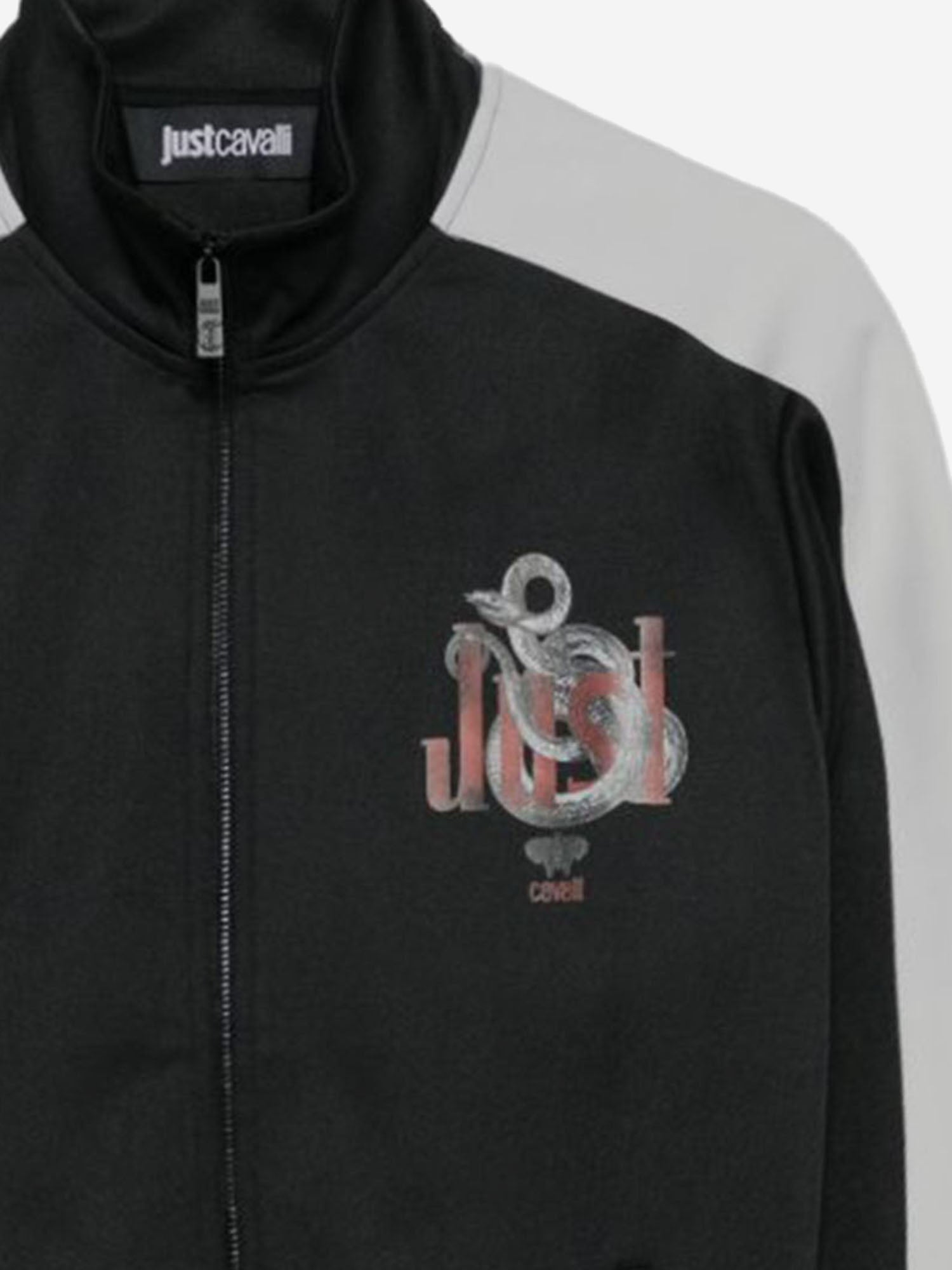 FELPA IN TESSUTO TECNICO CON ZIP E LOGO 81OAIE34 CF120899 JUST CAVALLI 