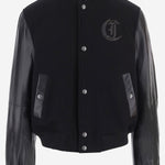 GIUBBOTTO VARSITY IN LANA CON MANICHE IN PELLE 81OAVP11 CP009899 JUST CAVALLI 