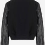 GIUBBOTTO VARSITY IN LANA CON MANICHE IN PELLE 81OAVP11 CP009899 JUST CAVALLI 