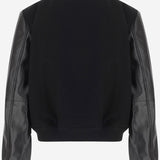 GIUBBOTTO VARSITY IN LANA CON MANICHE IN PELLE 81OAVP11 CP009899 JUST CAVALLI 