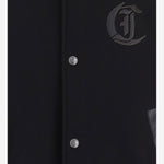 GIUBBOTTO VARSITY IN LANA CON MANICHE IN PELLE 81OAVP11 CP009899 JUST CAVALLI 