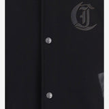 GIUBBOTTO VARSITY IN LANA CON MANICHE IN PELLE 81OAVP11 CP009899 JUST CAVALLI 