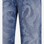 JEANS IN DENIM DI COTONE CON STAMPA 81PAB5L0 DW137M50904 JUST CAVALLI 