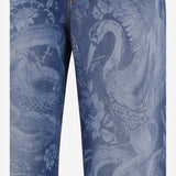 JEANS IN DENIM DI COTONE CON STAMPA 81PAB5L0 DW137M50904 JUST CAVALLI 