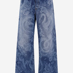 JEANS IN DENIM DI COTONE CON STAMPA 81PAB5L0 DW137M50904 JUST CAVALLI 