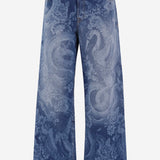 JEANS IN DENIM DI COTONE CON STAMPA 81PAB5L0 DW137M50904 JUST CAVALLI 