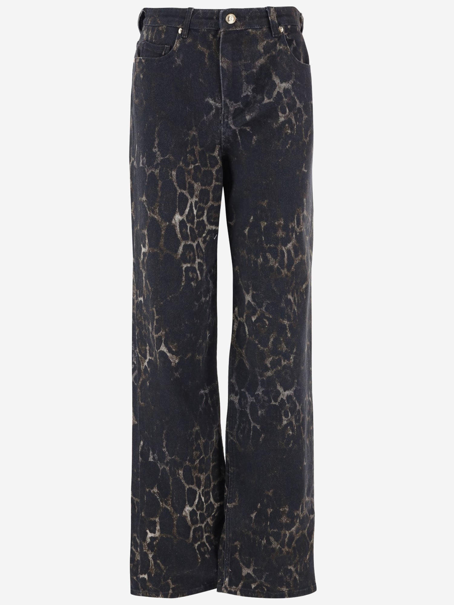 PANTALONI IN COTONE STRETCH CON MOTIVO ANIMALIER 81PAB5T3 ES165L54768 JUST CAVALLI 