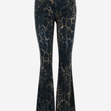 PANTALONI IN NYLON STRETCH CON MOTIVO ANIMALIER 81PAC1B1 JS564768 JUST CAVALLI 