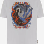 T-SHIRT IN COTONE CON STAMPA LOGO<BR/><BR/> 81PAHE05 CJ110003 JUST CAVALLI 
