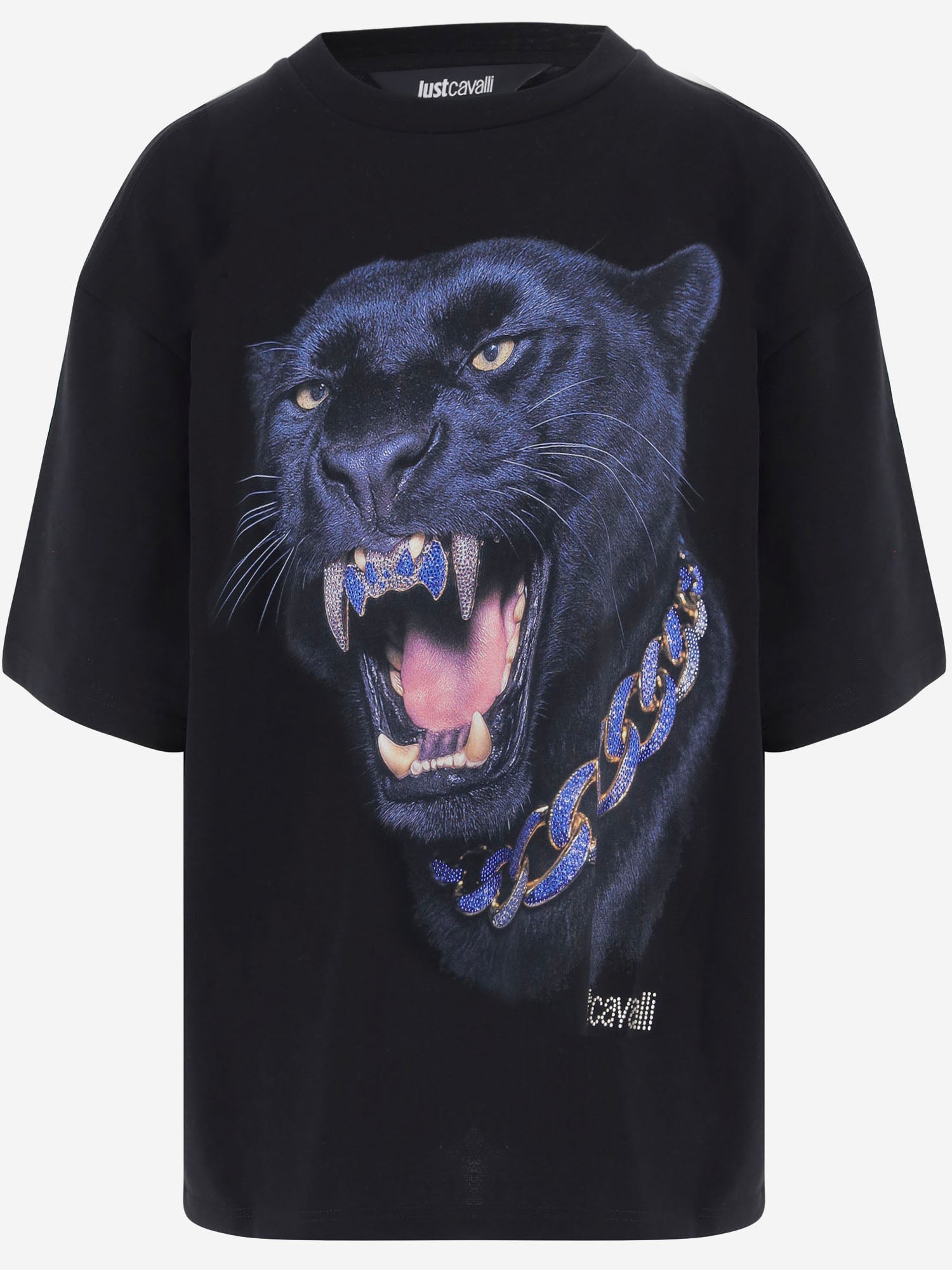 T-SHIRT IN COTONE CON STAMPA LOGO 81PAHE10 CJ118899 JUST CAVALLI 