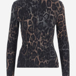 MAGLIA IN COTONE CON MOTIVO ANIMALIER 81PAHE25 CJ112V88 JUST CAVALLI 