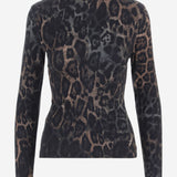MAGLIA IN COTONE CON MOTIVO ANIMALIER 81PAHE25 CJ112V88 JUST CAVALLI 