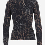 MAGLIA IN COTONE CON MOTIVO ANIMALIER 81PAHE25 CJ112V88 JUST CAVALLI 