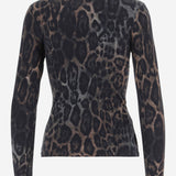 MAGLIA IN COTONE CON MOTIVO ANIMALIER 81PAHE25 CJ112V88 JUST CAVALLI 