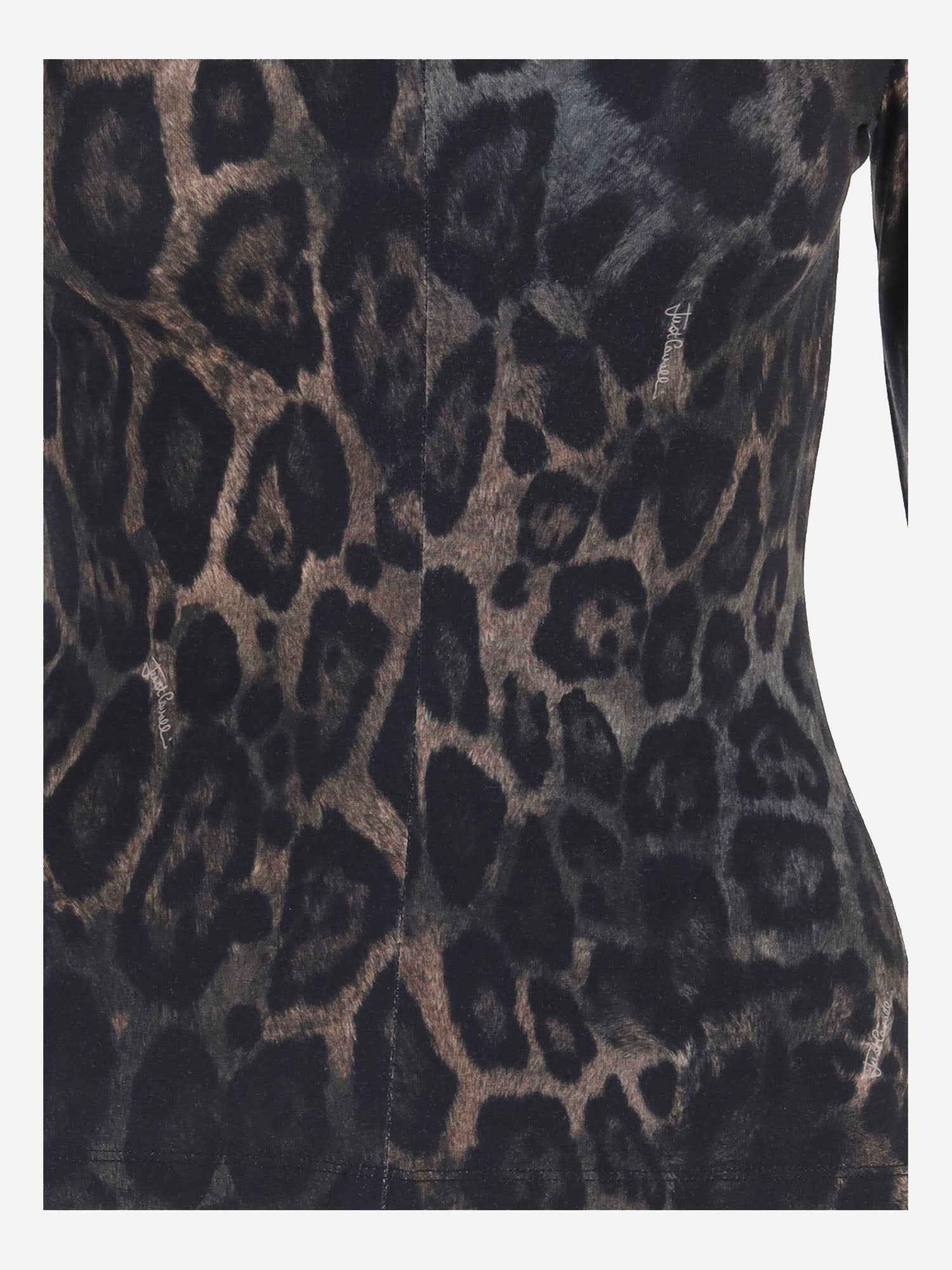 MAGLIA IN COTONE CON MOTIVO ANIMALIER 81PAHE25 CJ112V88 JUST CAVALLI 
