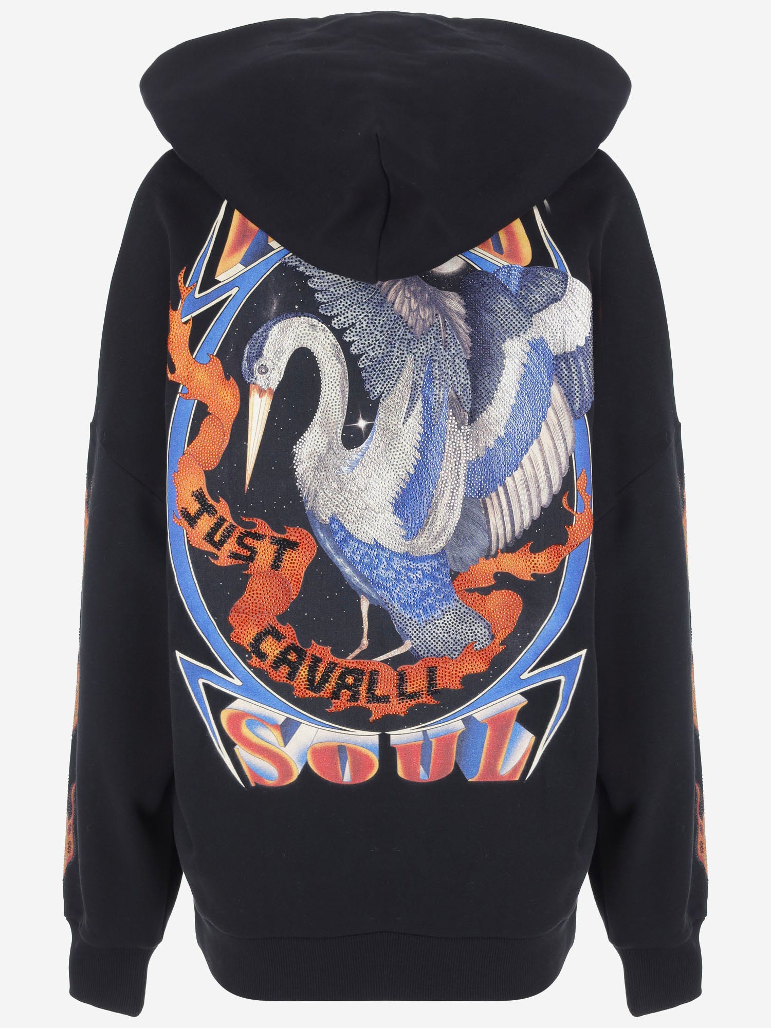 FELPA IN cotone con strass 81PAIE05 CF102899 JUST CAVALLI 