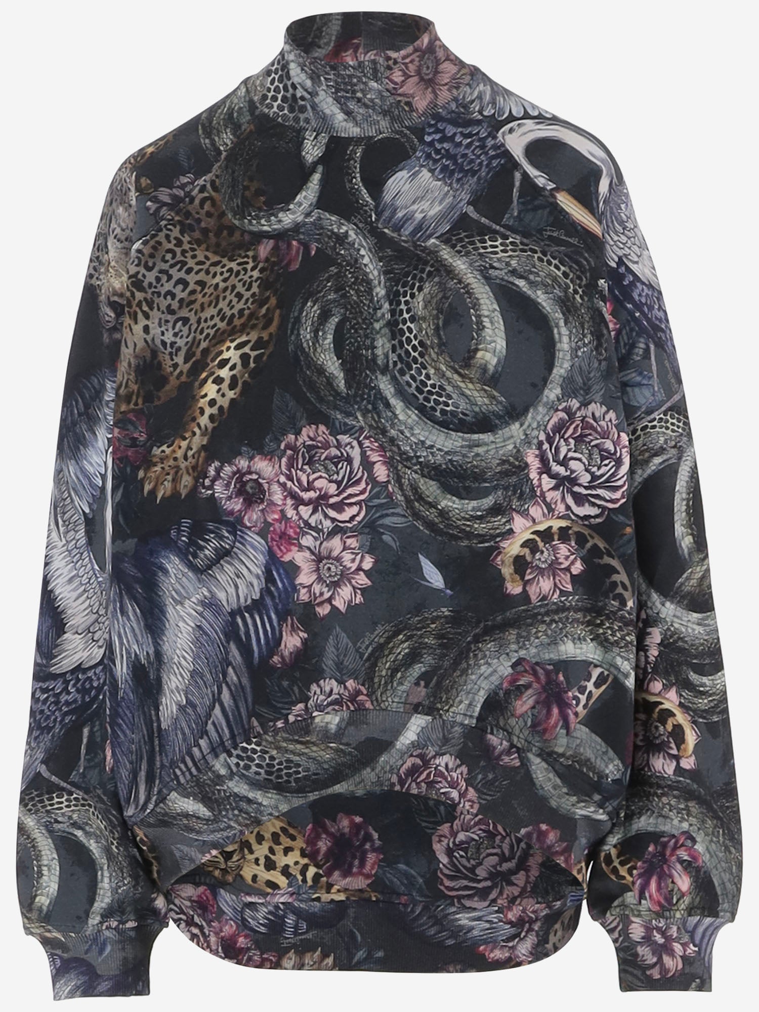 FELPA IN COTONE CON STAMPA FANTASIA 81PAIE23 CF102M63 JUST CAVALLI 